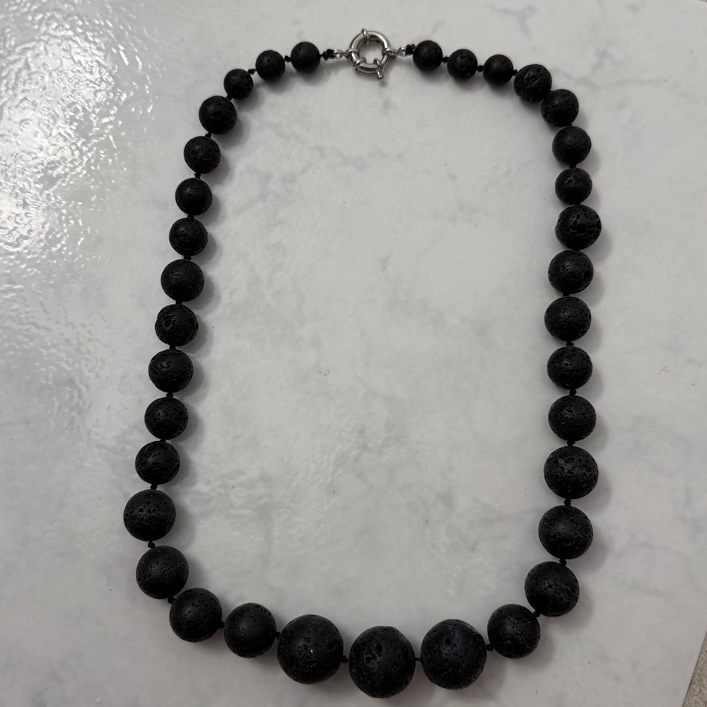 Black Beaded Necklace